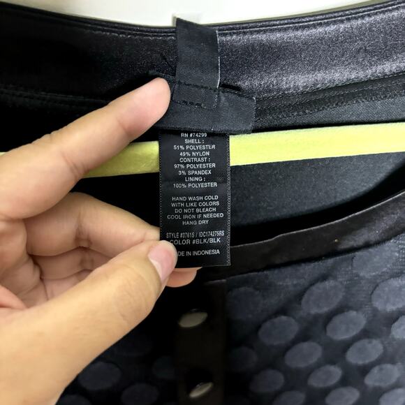 Enfocus Studio Black Swiss Dot Midi Dress Sz 8 - Picture 6 of 10